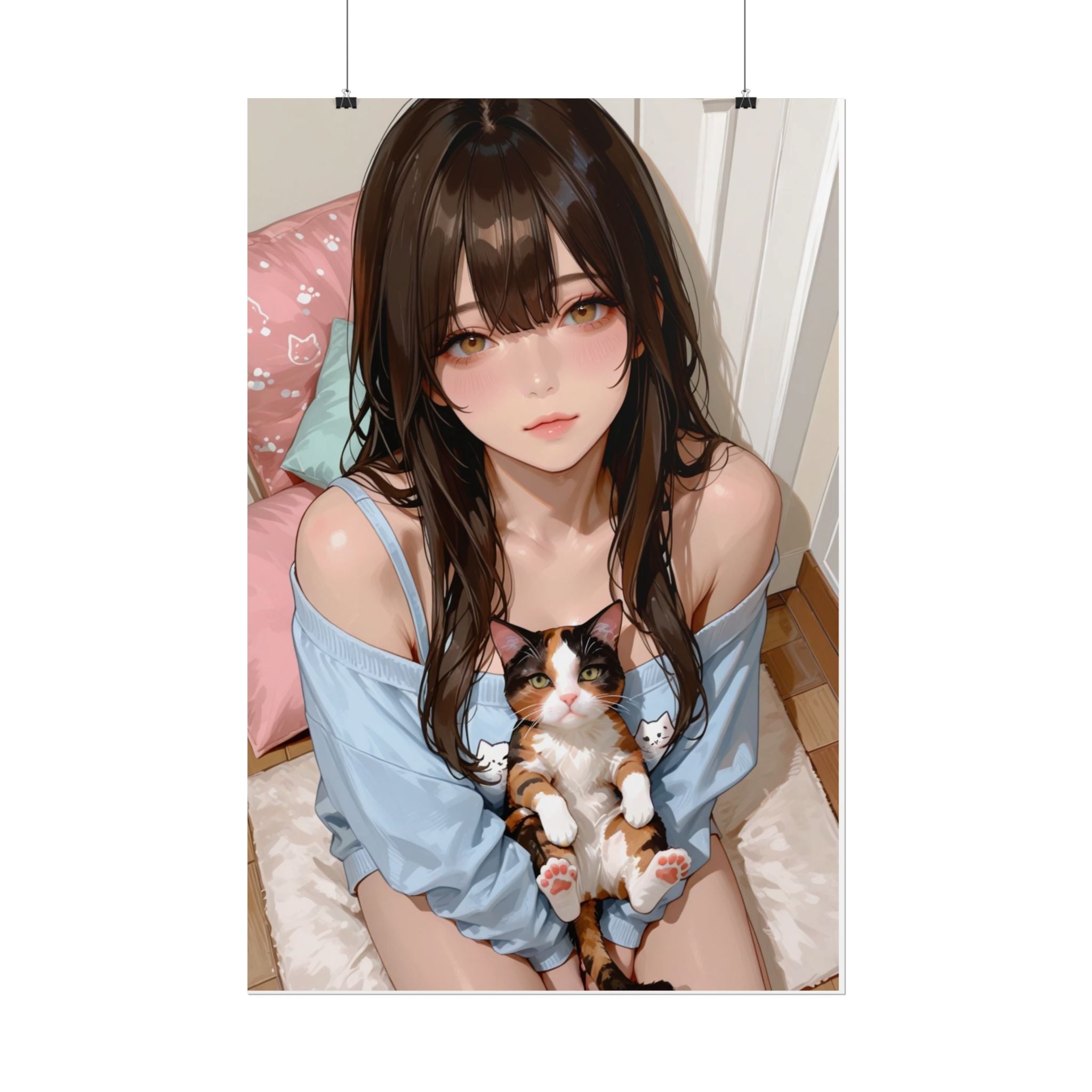 Cat girl Rolled Posters