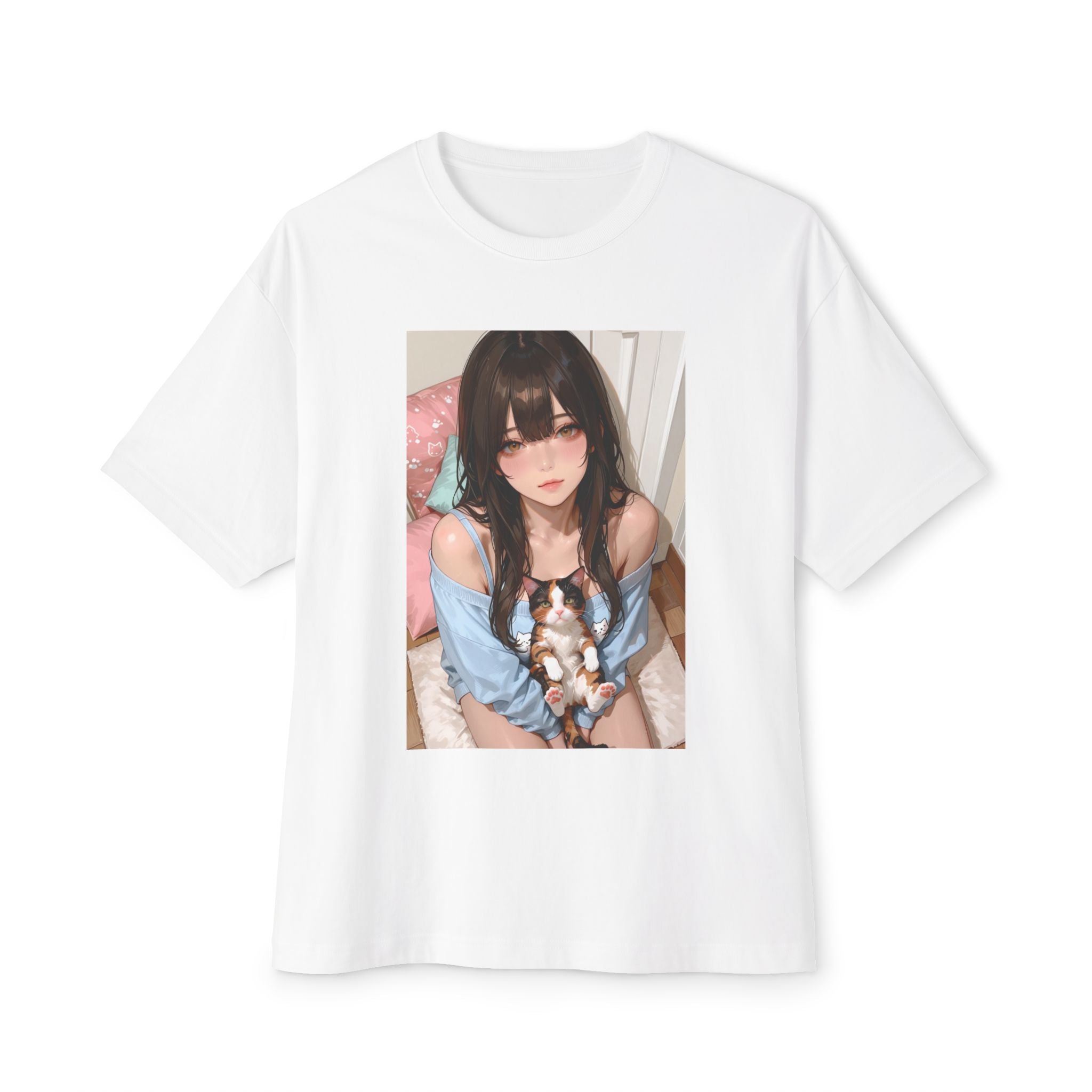CAT GIRL Unisex Oversized Boxy Tee