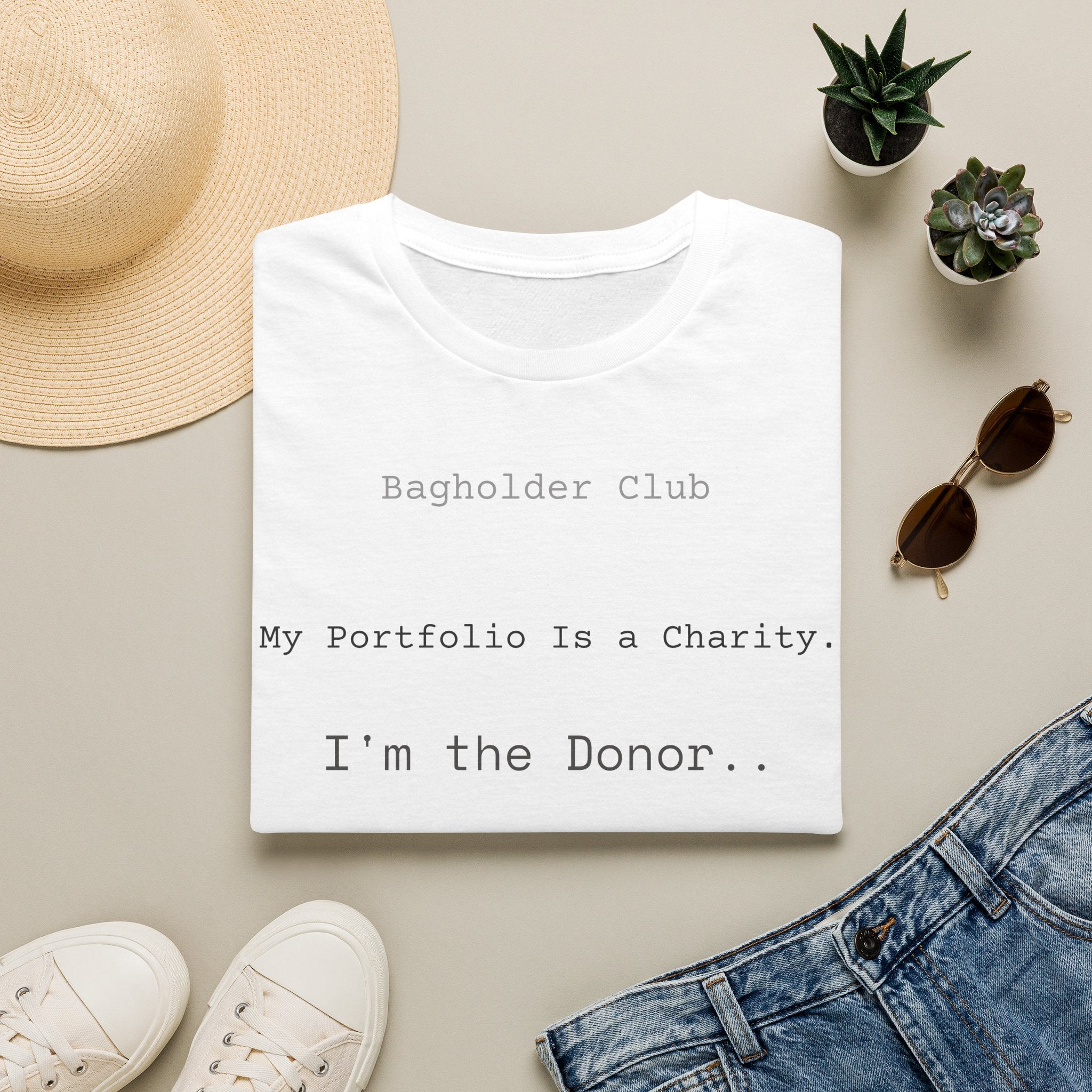 Charity Donor T-Shirt — Funny Investor Gift for Stock Traders