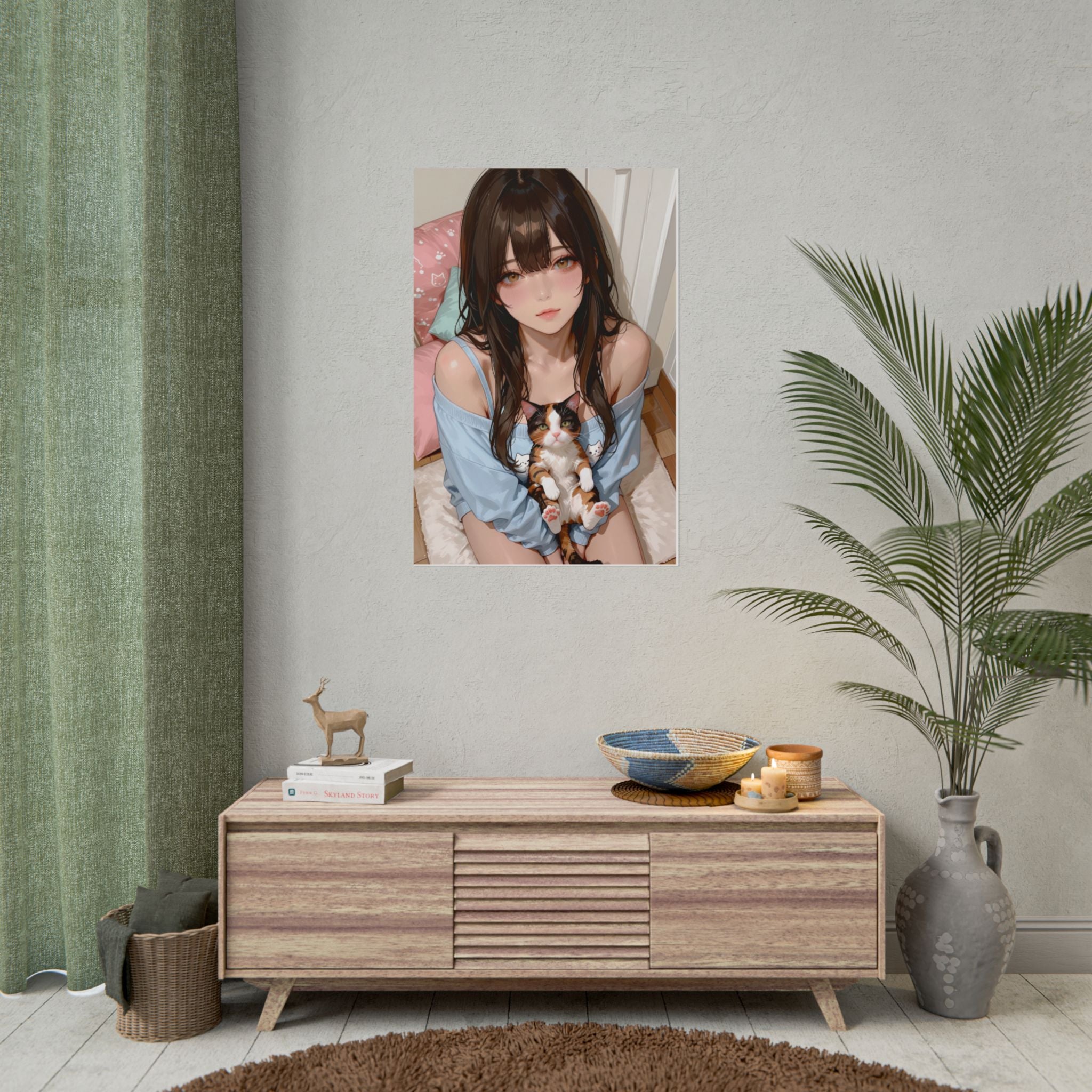 Cat girl Rolled Posters