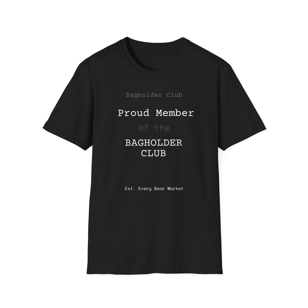 Bagholder Club T-Shirt — Funny Stock Market Shirt for Investors