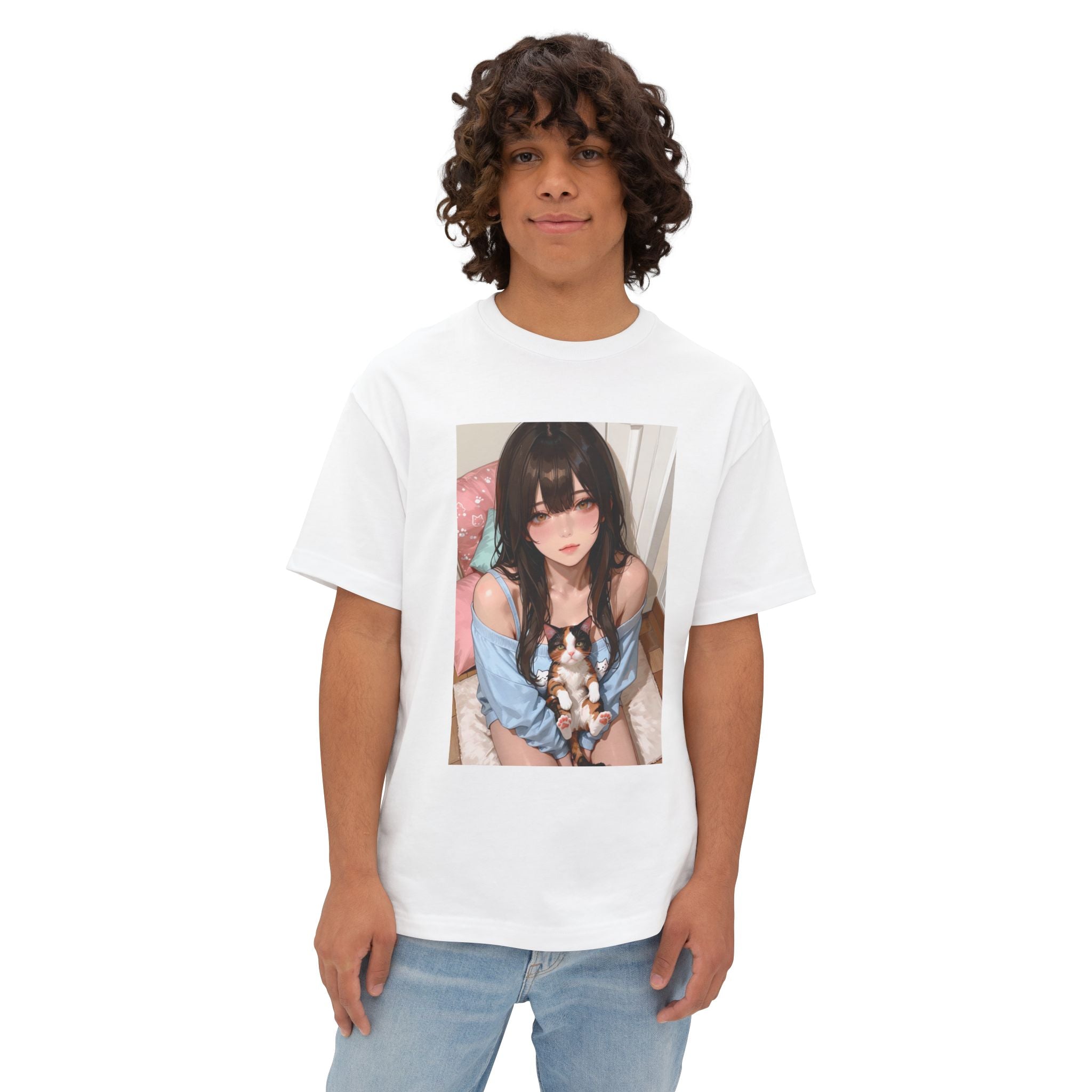 CAT GIRL Unisex Oversized Boxy Tee