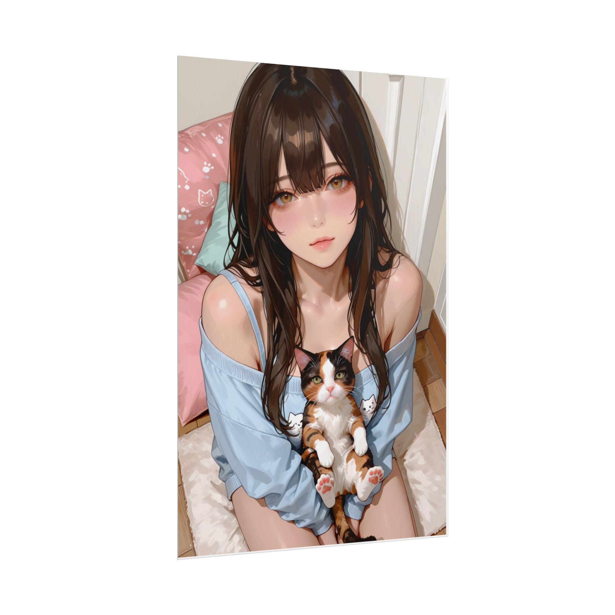 Cat girl Rolled Posters